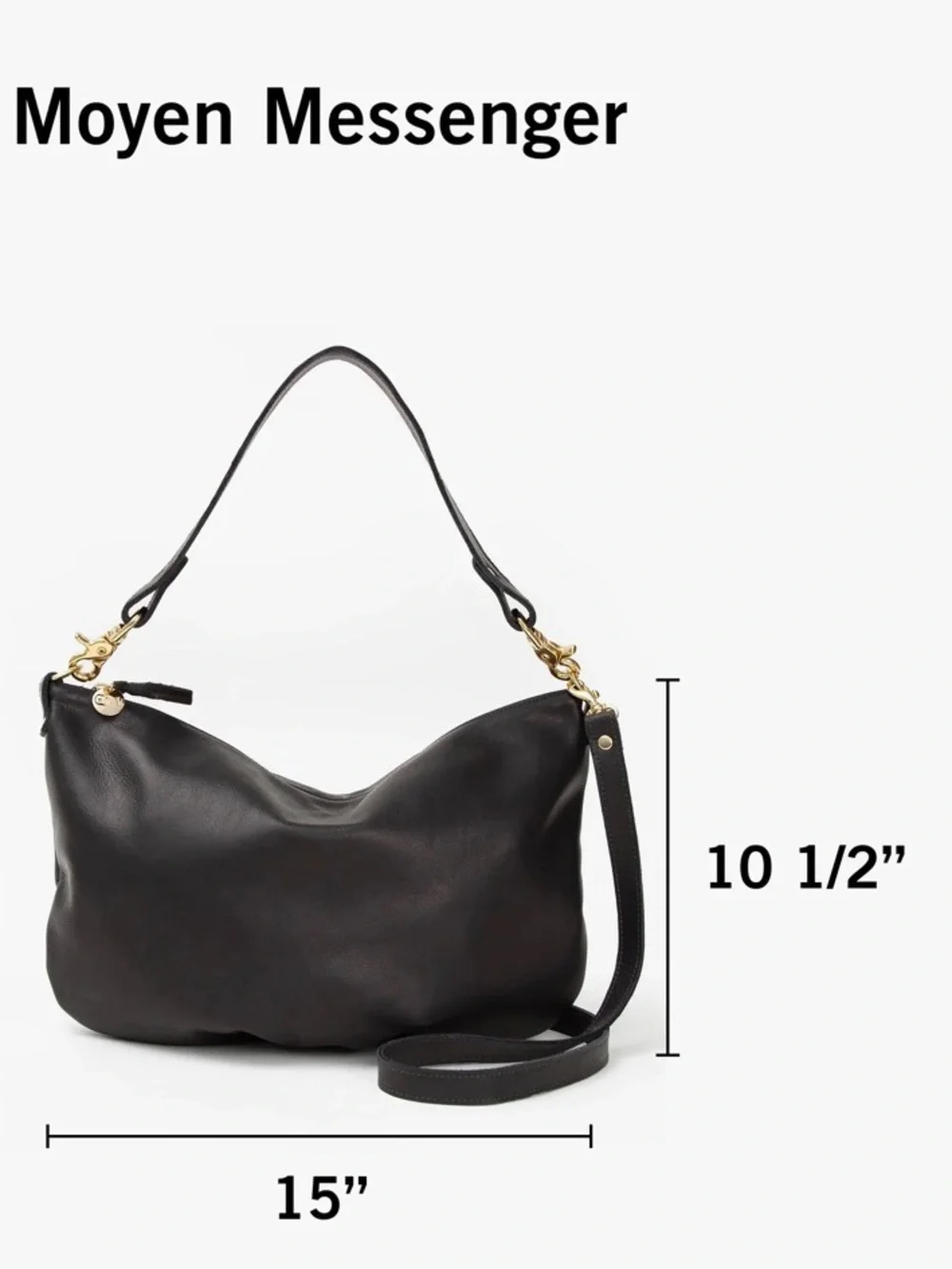 Clare V Moyen Messenger- black - Picture 4 of 9